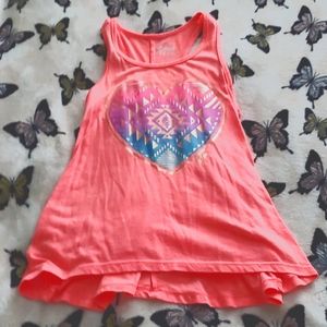 Justice peach tank top size 10.